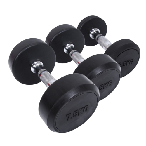 Round Head Rubber Dumbbell DB-01